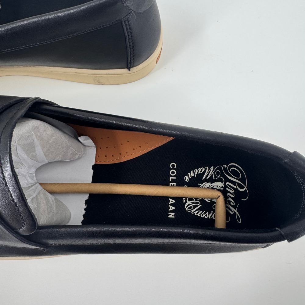 Cole Haan Pinch Maine Classic Black Leather Penny Loafers Mens 13M B213 NWOT - Picture 11 of 12
